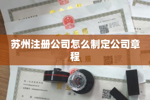 苏州注册公司怎么制定公司章程