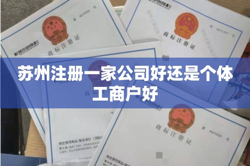 苏州注册一家公司好还是个体工商户好