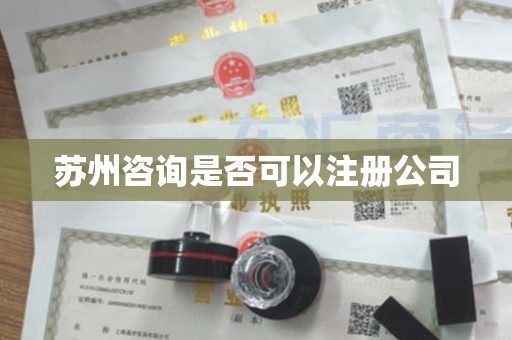 苏州咨询是否可以注册公司