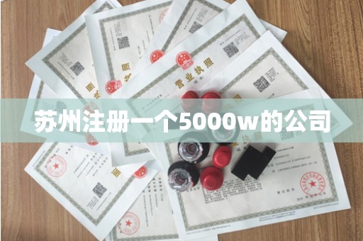 苏州注册一个5000w的公司