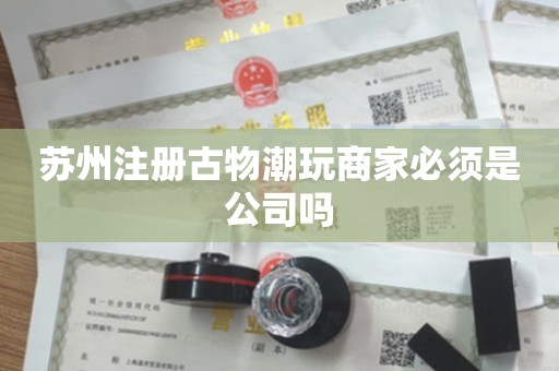 苏州注册古物潮玩商家必须是公司吗